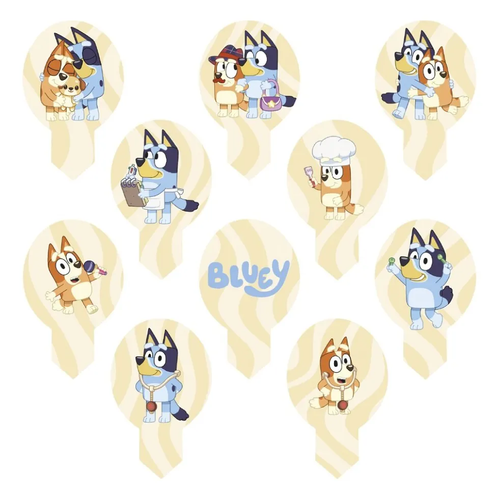 Bluey Muffinsdekorationer Oblat 20-pack