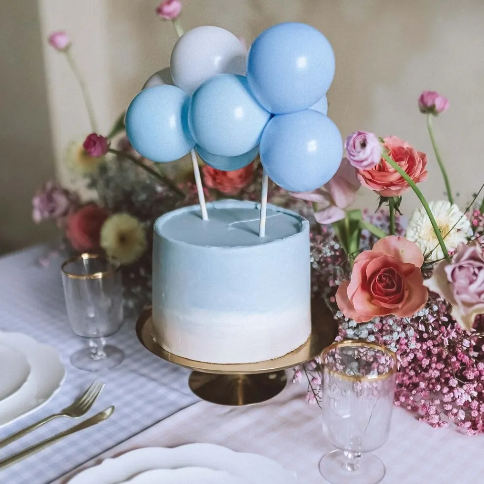 Cake Topper Ballongset Blå