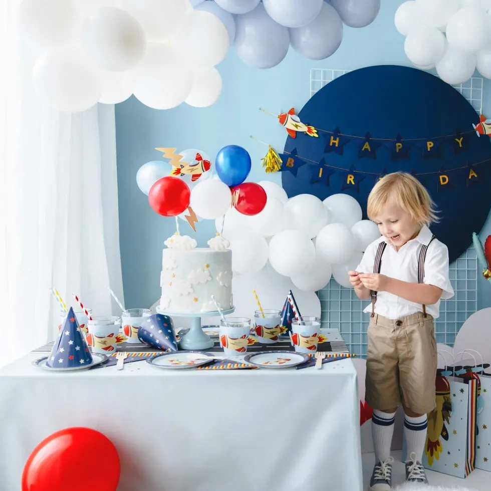 Cake Topper Ballongset Flygplan