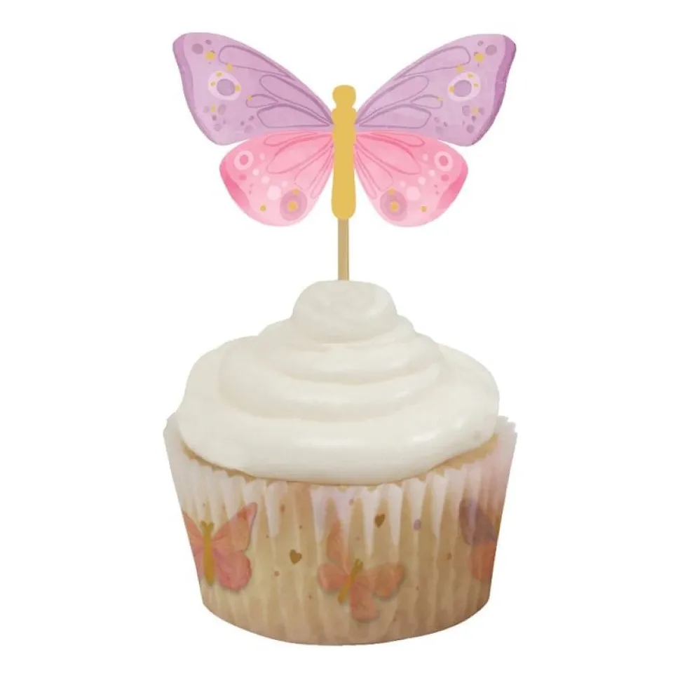 Cake Toppers - Fjärilar 12-pack