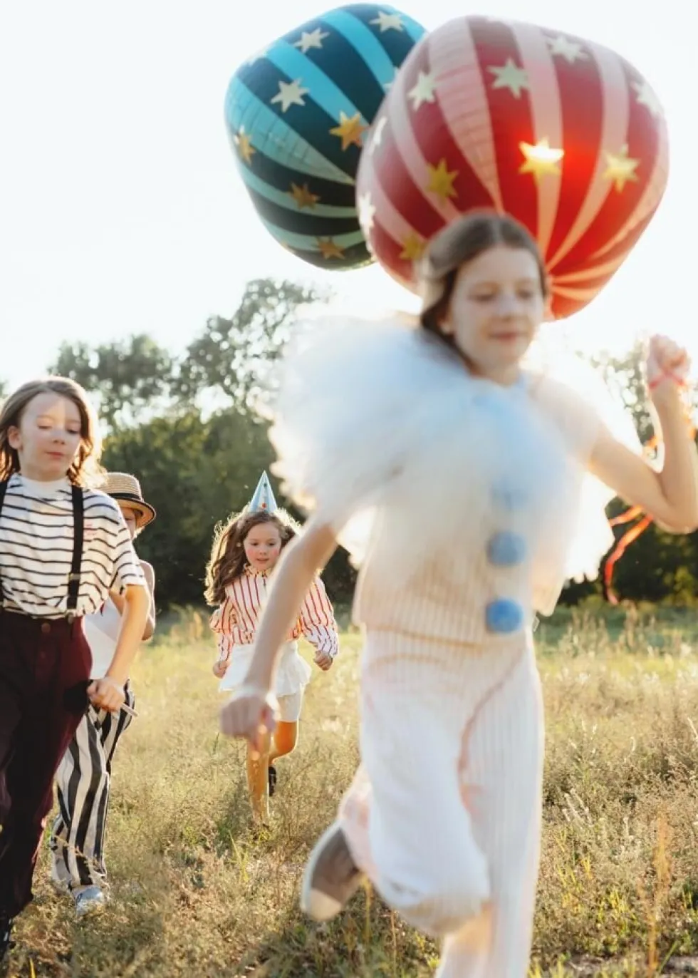 Cirkus Grön Folieballong 75 cm