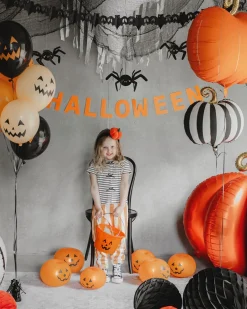 Folieballong - Pumpa med gulddetaljer 62 cm