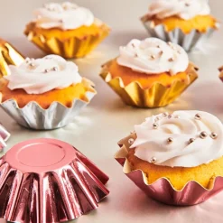 FunCakes - Muffinsformar Blomformade Roséguld 48-pack