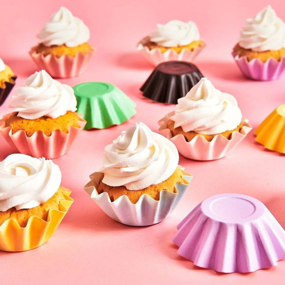 FunCakes - Muffinsformar Blomformade Pastellila 48-pack