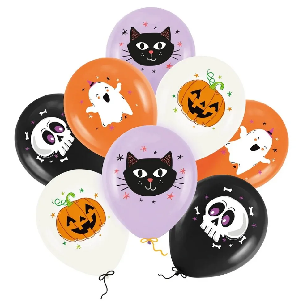 Halloweenballonger 8-pack
