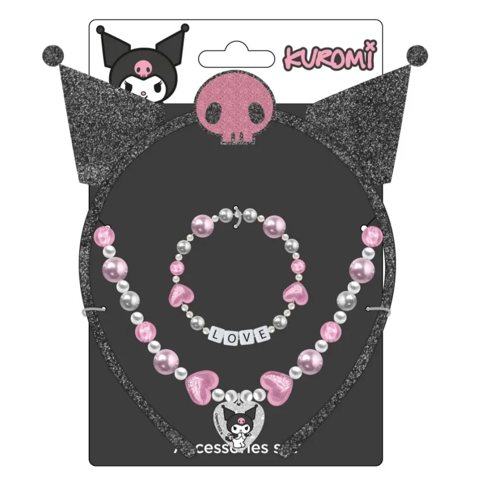 Hello Kitty Kuromi Diadem, Armband & Halsband 3-pack