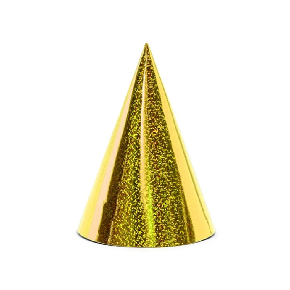 Kalashattar i Glittrande Guld 6-pack