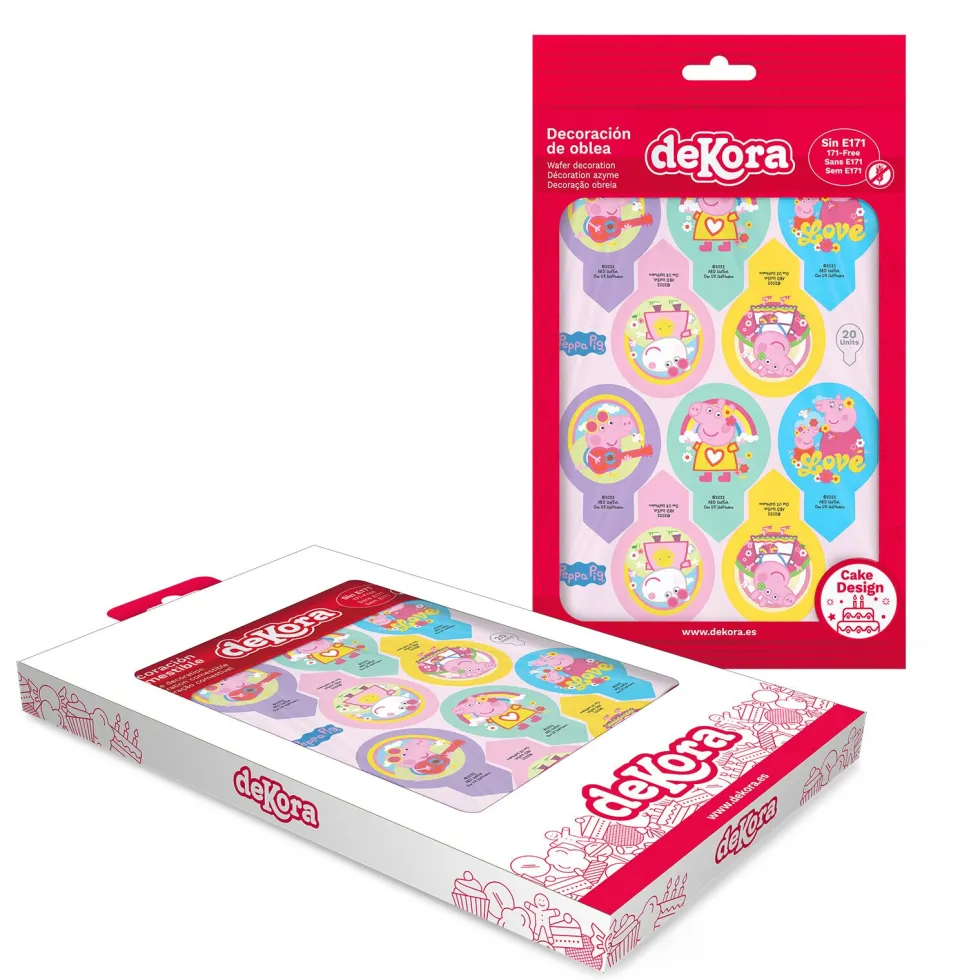 Peppa Pig - Muffinsdekorationer Oblat 20-pack