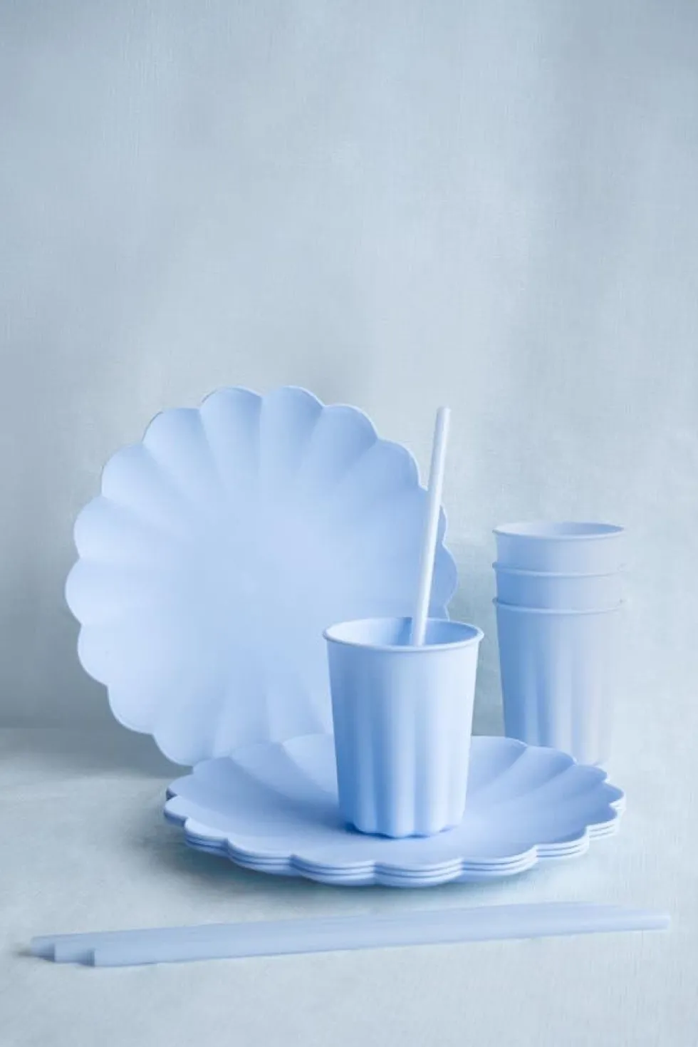 Plastmuggar, Pastellblå 220 ml 4-pack
