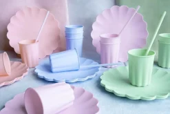 Plasttallrikar, Pastellila 22 cm 4-pack