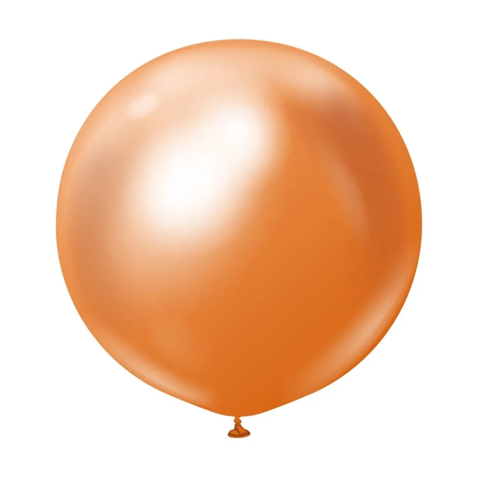 Premium Latexballonger Koppar Chrome 60 cm 2-pack
