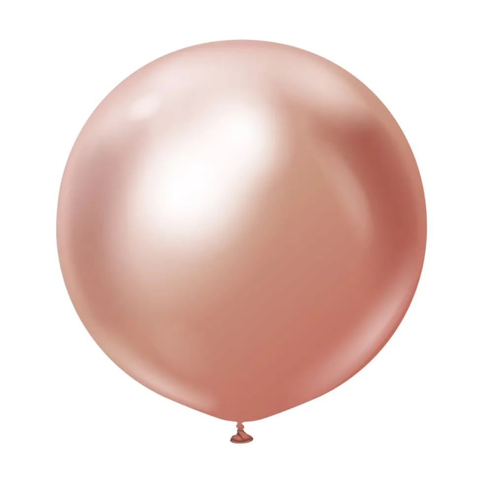 Premium Latexballonger Roséguld Chrome 60 cm 2-pack