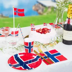 Servetter Norska Flaggan 20-pack