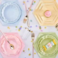 Skål Decor Premium Hexagon 16 cm Gul 6-pack