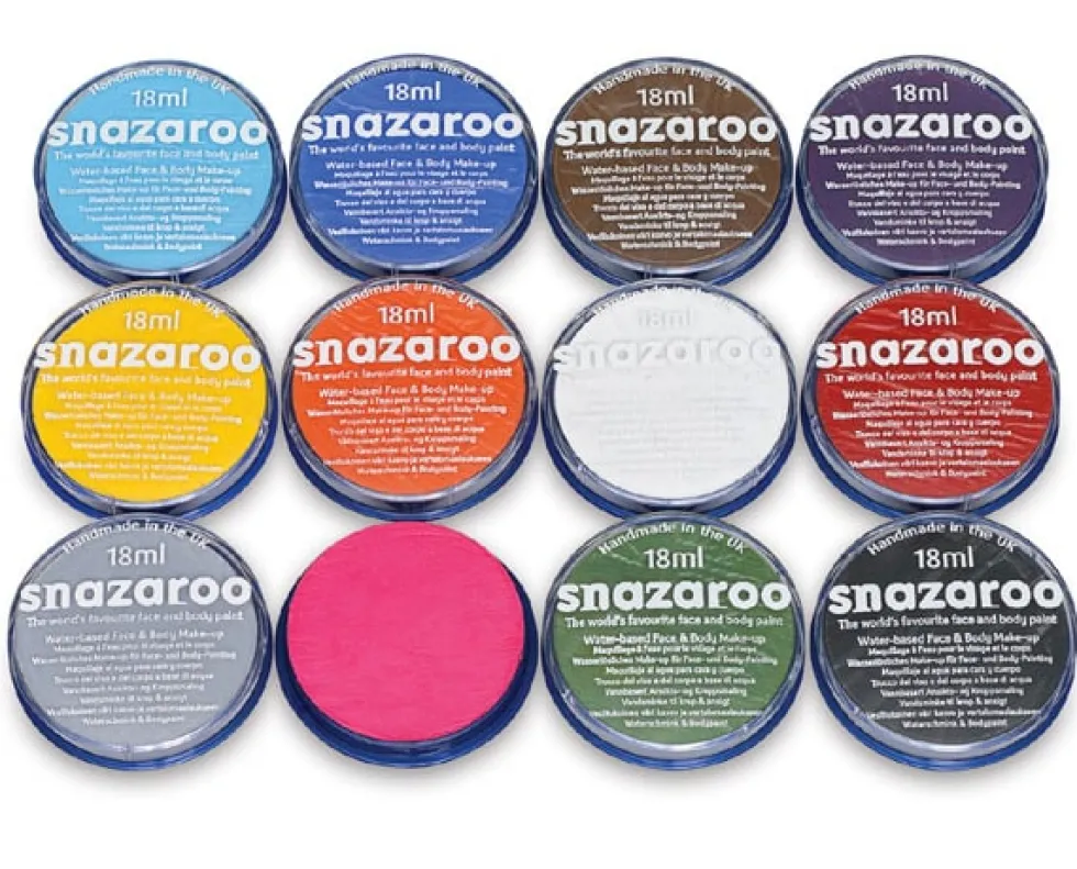 Snazaroo, Ansiktsfärger 18 ml. (styckvis)
