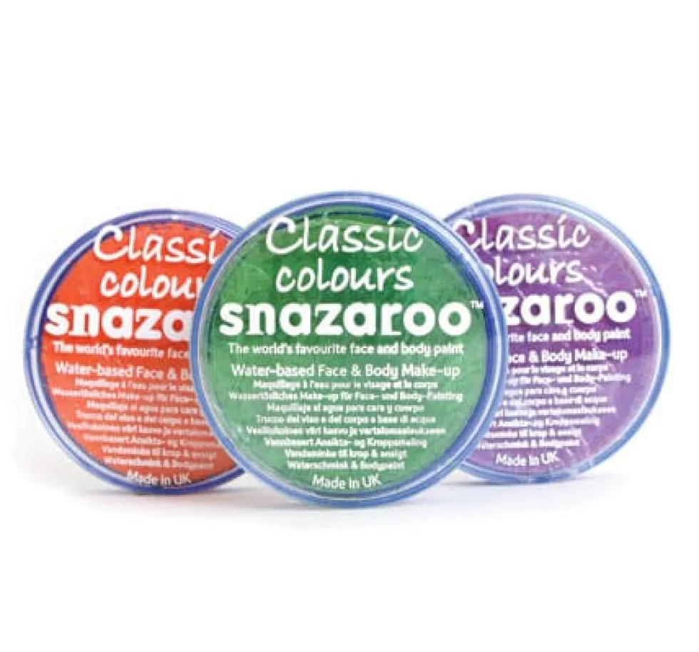 Snazaroo, Ansiktsfärger 18 ml. (styckvis)