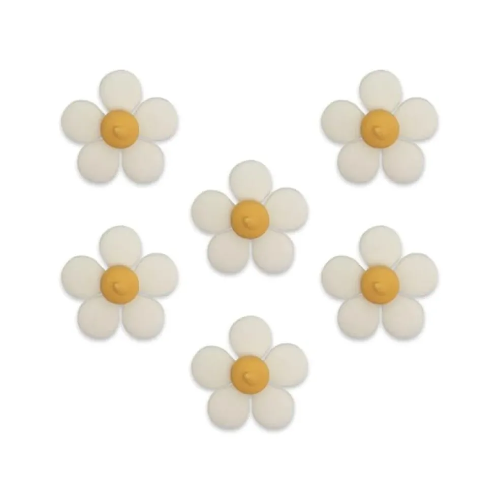 Sockerdekorationer Daisy 6-pack
