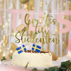 Studentkit för 24 personer med dukning, dekorationer och ballonger