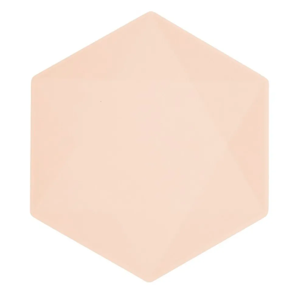 Tallrikar Decor Premium Hexagon 26 cm Aprikos 6-pack
