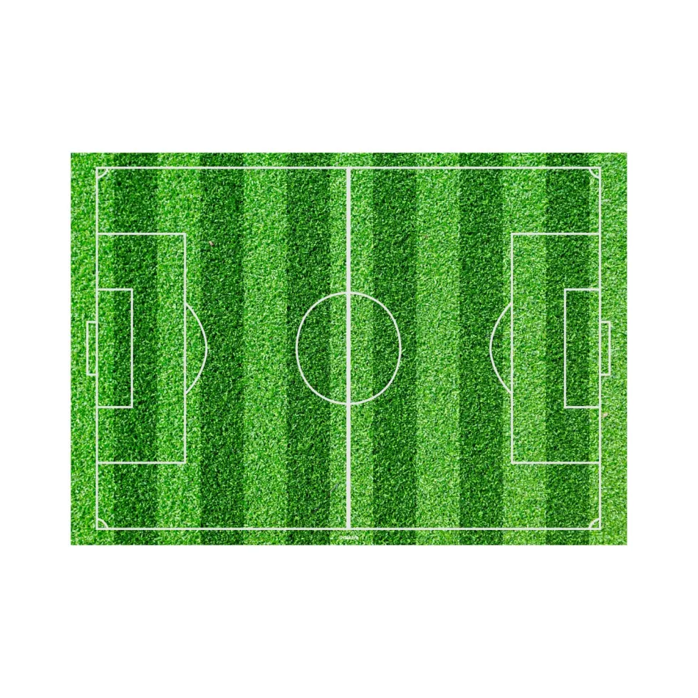 Tårtbild Fotbollsplan - Sockerpasta 15 x 21 cm