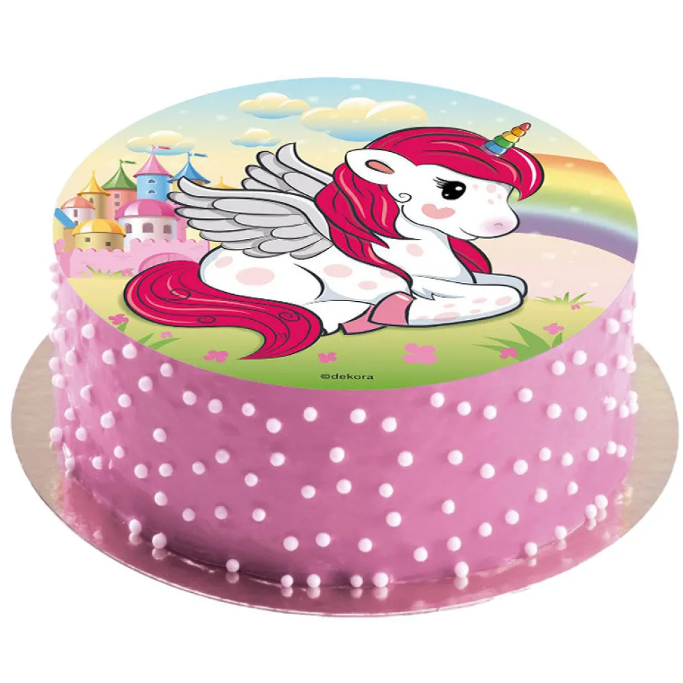 Tårtbild Unicorn - Oblat 20 cm (C)